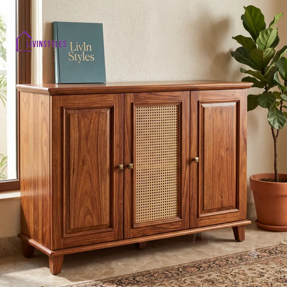 Madhavi Sheesham Wood Shoe Rack | Wooden Shoe Cabinet