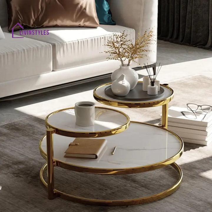 Madhavi Stainless Steel Coffee Table For Living Room