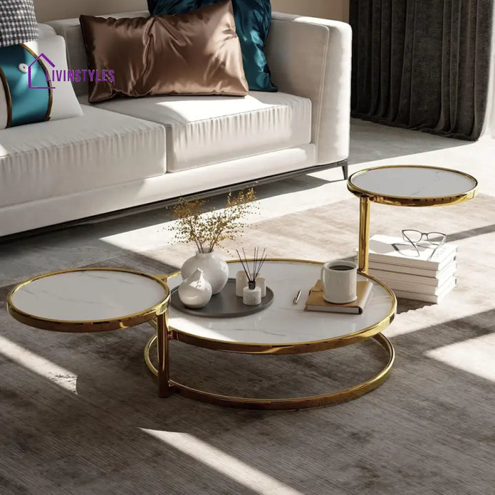 Madhavi Stainless Steel Coffee Table For Living Room