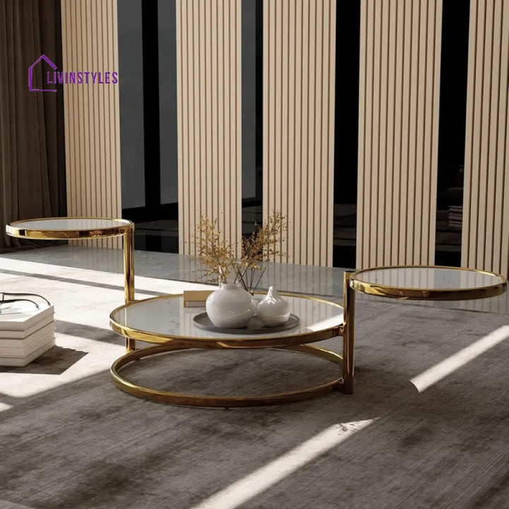 Madhavi Stainless Steel Coffee Table For Living Room