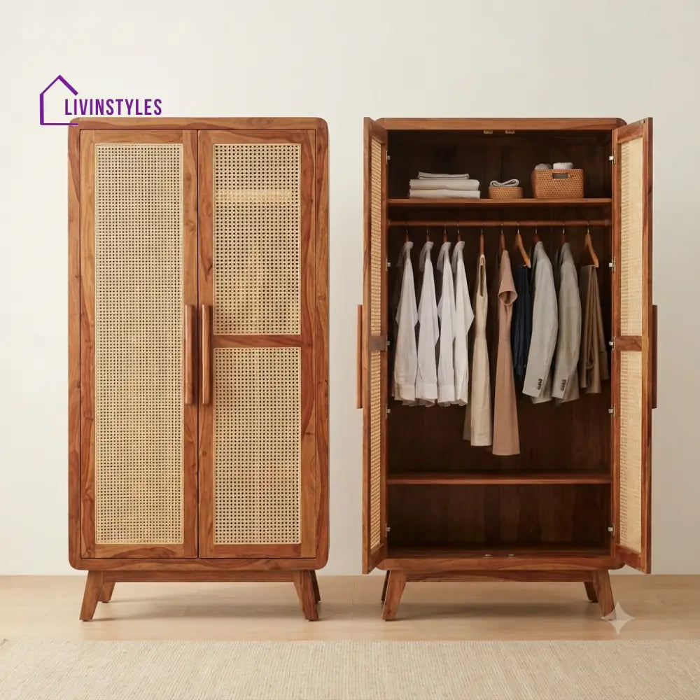 Madhavi Wooden Wardrobe for Clothes | Cupboard for Clothes