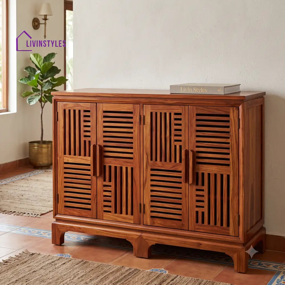 Madhu Sheesham Wood Shoe Rack | Wooden Shoe Cabinet