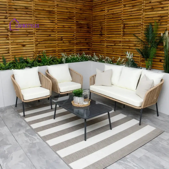 Madison 5-Seater Outdoor All-Weather Rope Sofa Set - Sofa Set