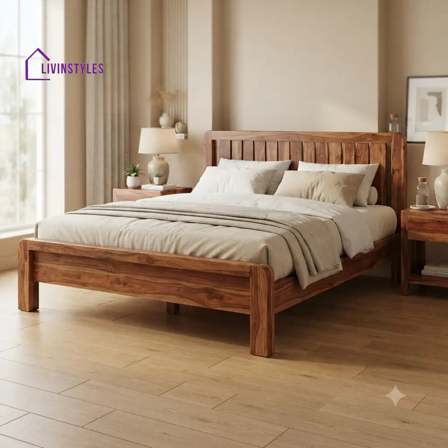 Madison Solid Sheesham Wood Bed without Storage