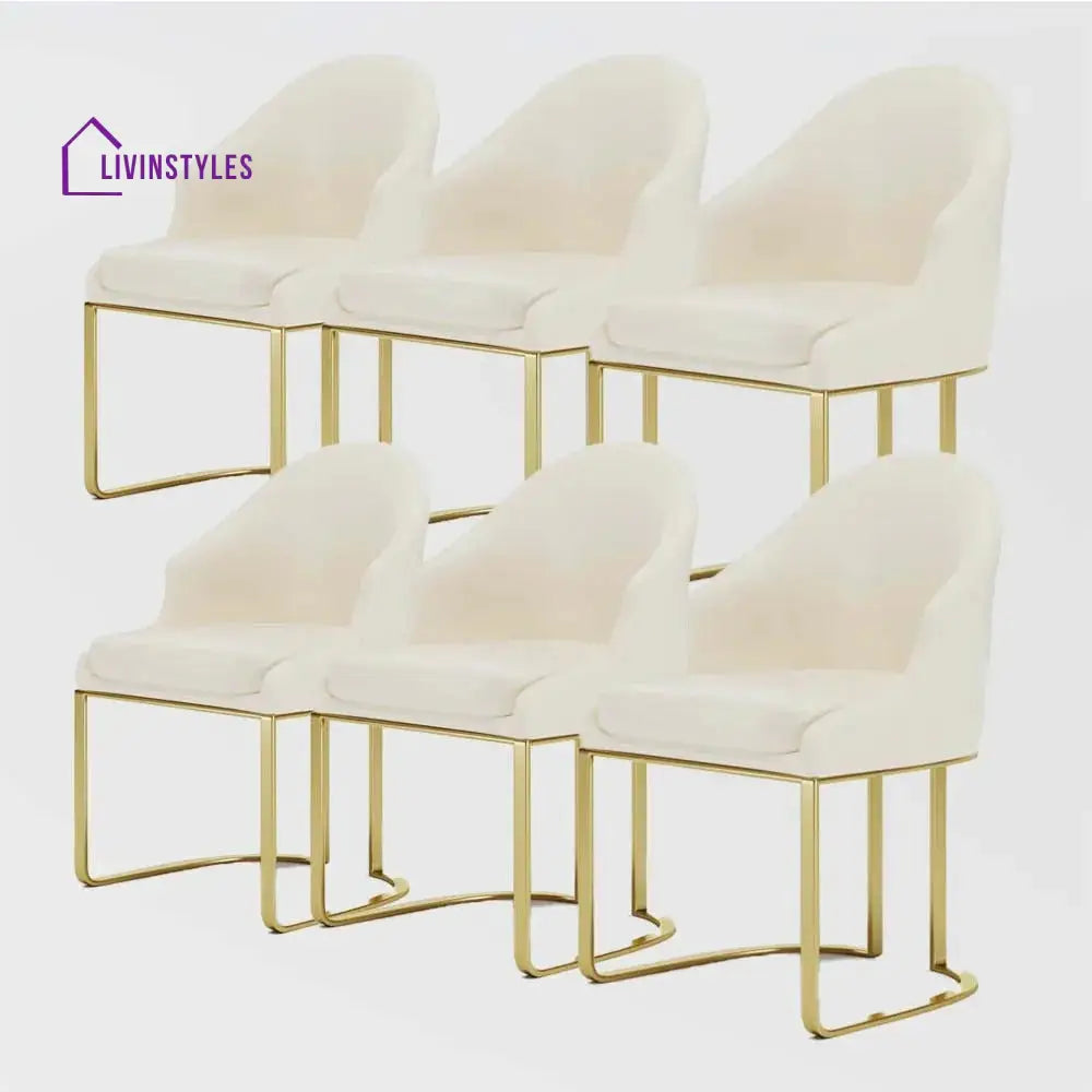 Madison Stainless Steel Dining Table Set with Glass Top | 6 Seater Dining Table Set