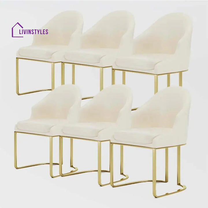 Madison Stainless Steel Dining Table Set with Glass Top | 6 Seater Dining Table Set