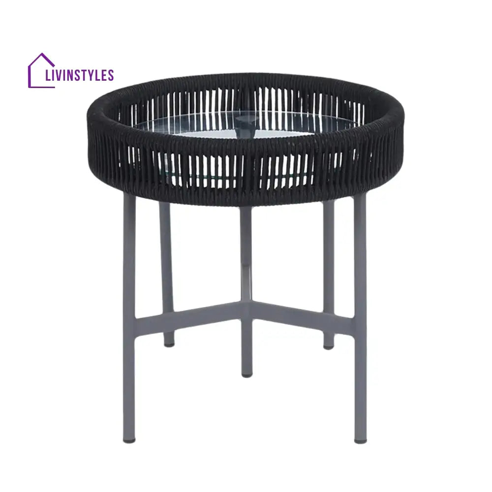Magdalena 3-Piece Grey Rope Outdoor Patio Set - Patio Set