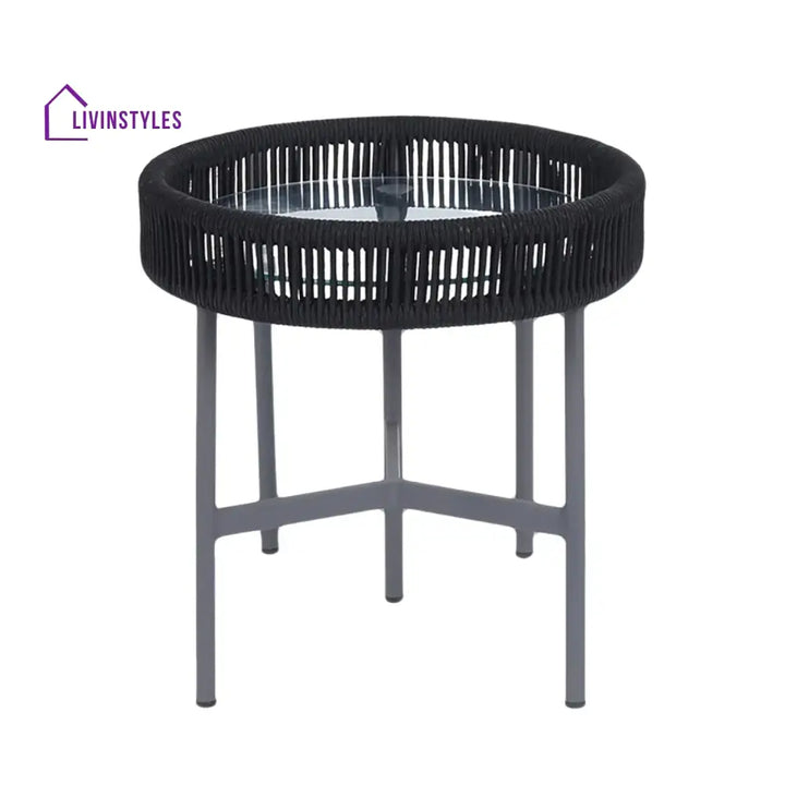 Magdalena 3-Piece Grey Rope Outdoor Patio Set - Patio Set