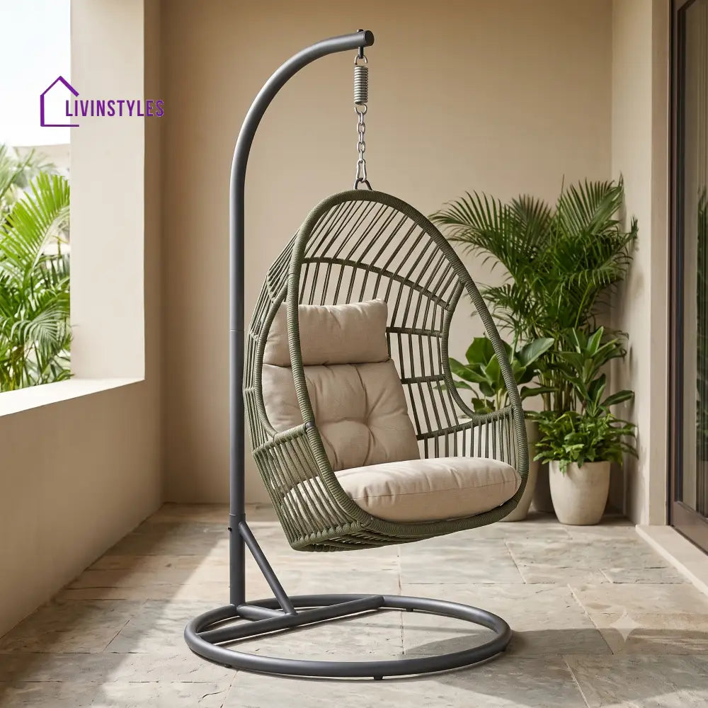 Magdalena Premium MS Frame with Powder Coated Outdoor Swing Chair with Stand