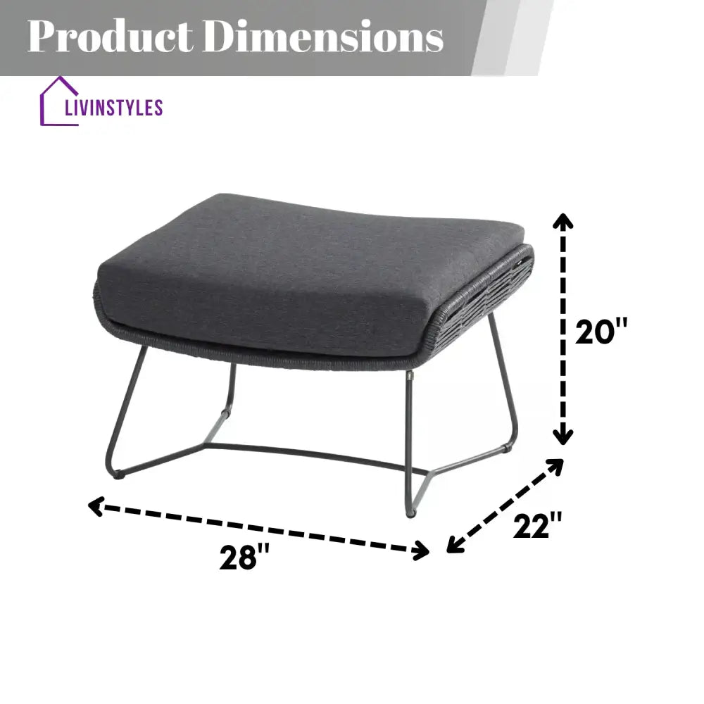 Maha Outdoor All-Weather Rope Footstool - Footrest
