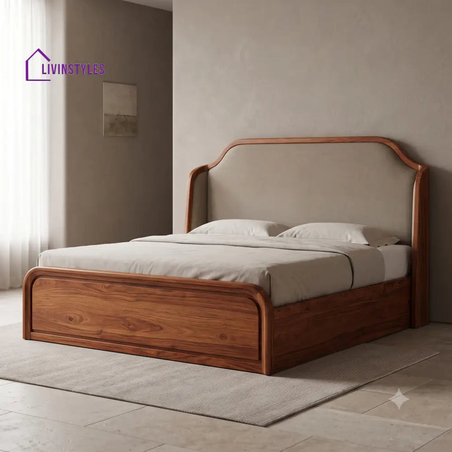 Mahesh Sheesham Wooden Hydraulic King Size Storage Bed