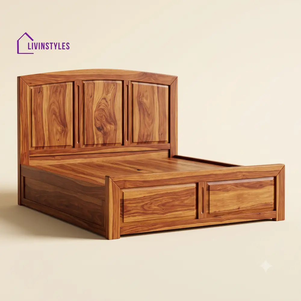 Maheswari Sheesham Wood Bed With Box Storage | Wooden Bed