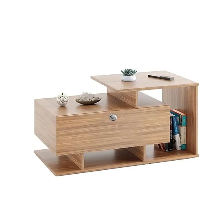Mahi Stylish Centre Table & Teapoy for Living Room - Exotic Teak Coffee Table