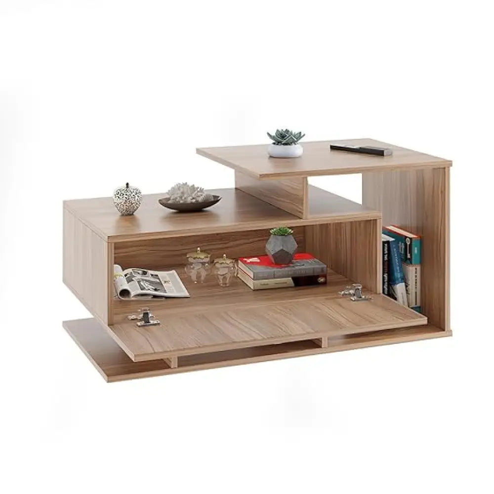 Mahi Stylish Centre Table & Teapoy for Living Room - Exotic Teak Coffee Table