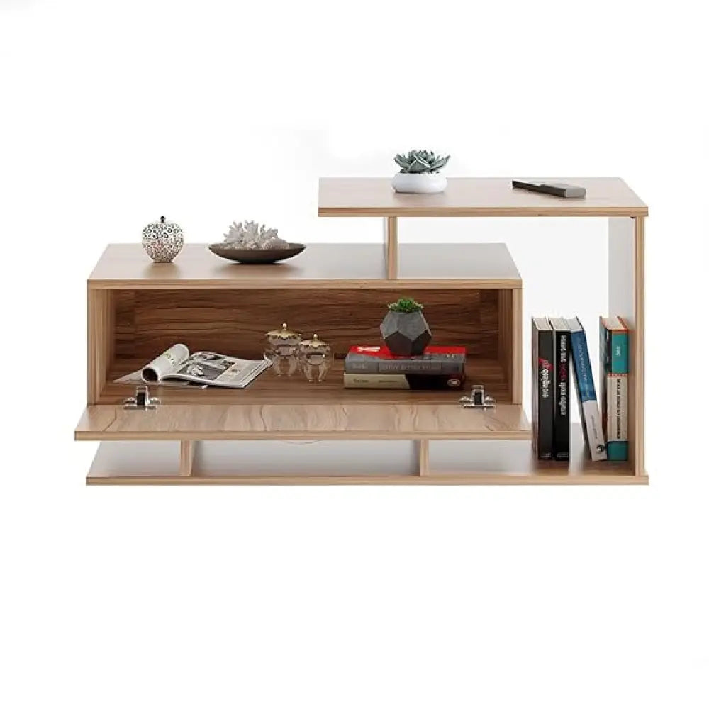 Mahi Stylish Centre Table & Teapoy for Living Room - Exotic Teak Coffee Table
