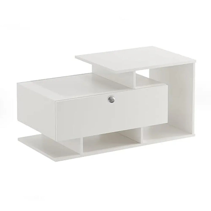 Mahi Stylish Centre Table & Teapoy for Living Room - White