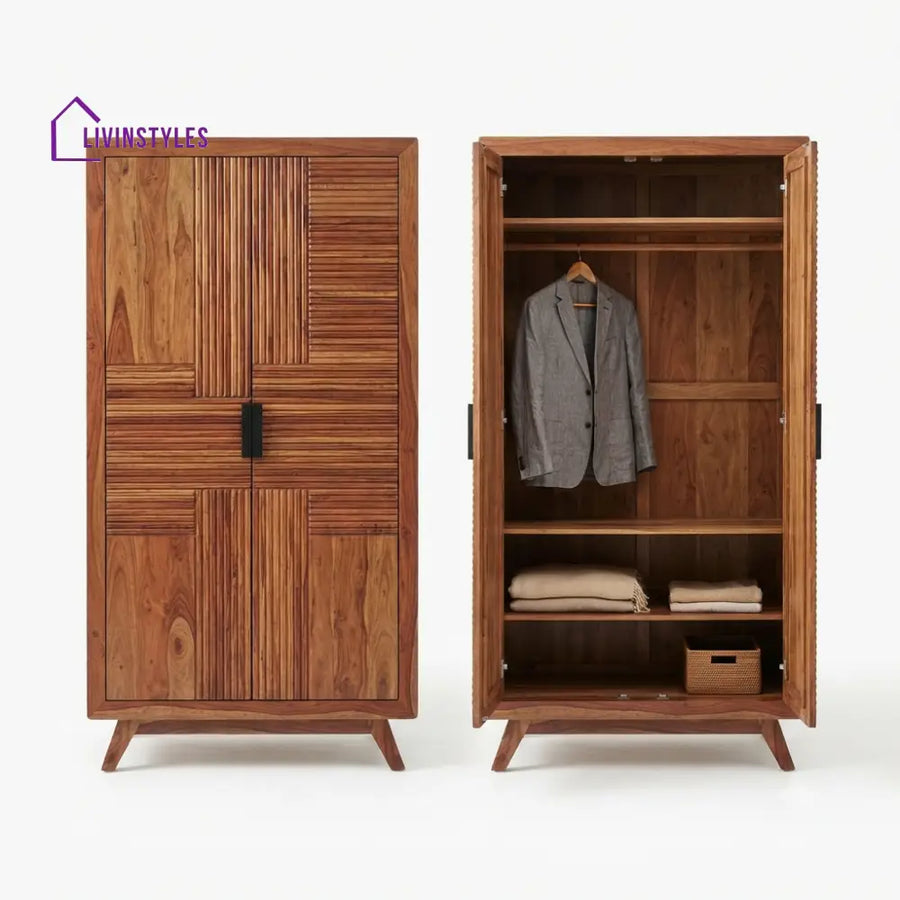 Mahika Wooden Wardrobe for Clothes | Cupboard for Clothes