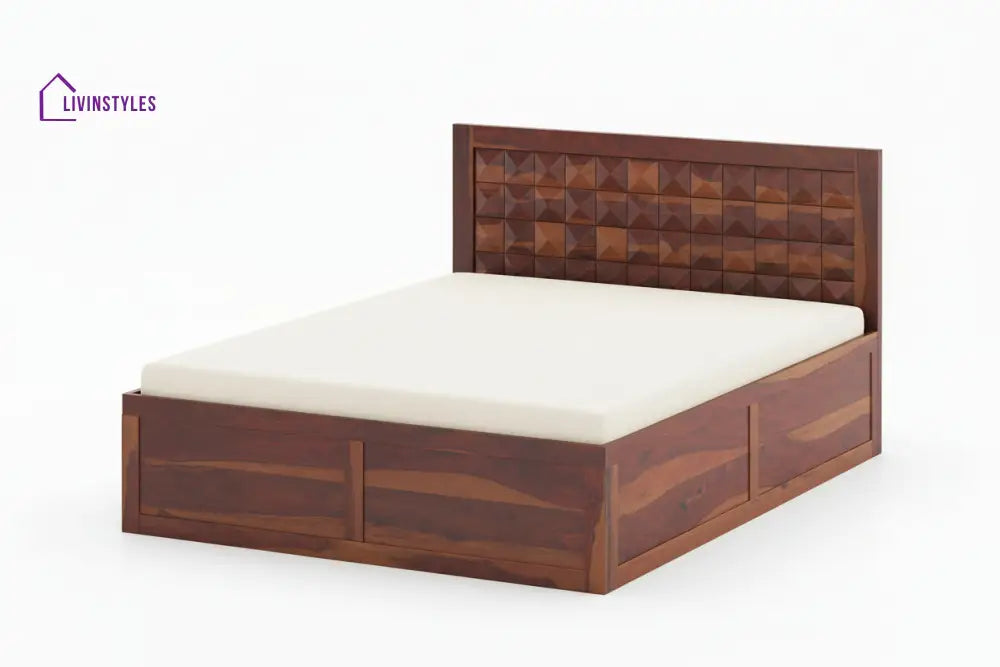 Mai Box Storage Bed in Sheesham Wood - King Size