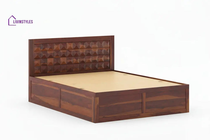 Mai Box Storage Bed in Sheesham Wood - King Size