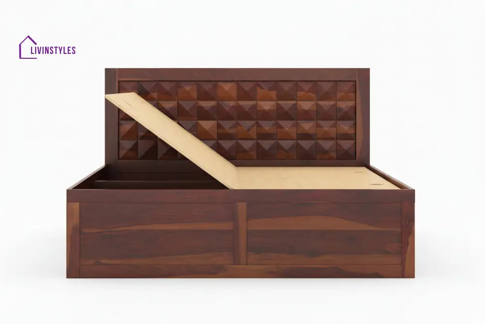 Mai Box Storage Bed in Sheesham Wood - King Size
