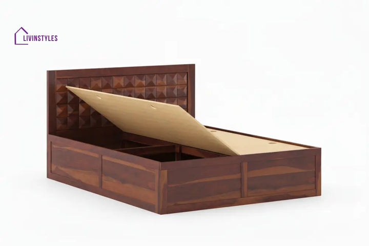 Mai Box Storage Bed in Sheesham Wood - King Size