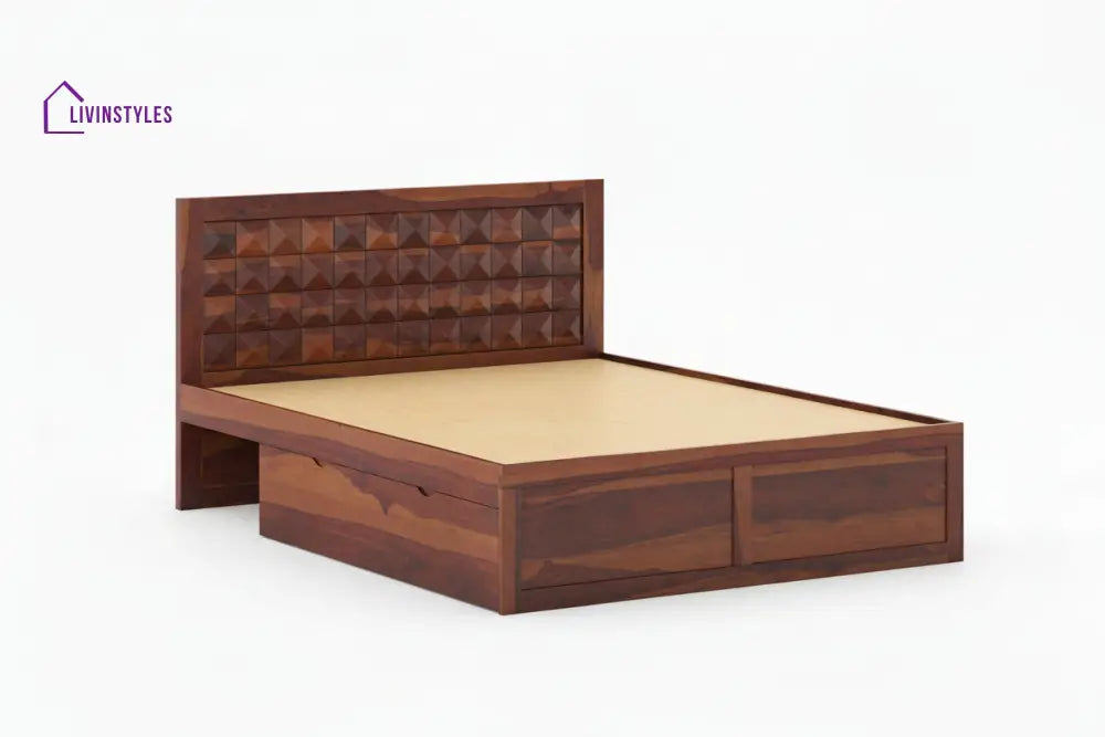 Mai Drawer Bed in Sheesham Wood - King Size