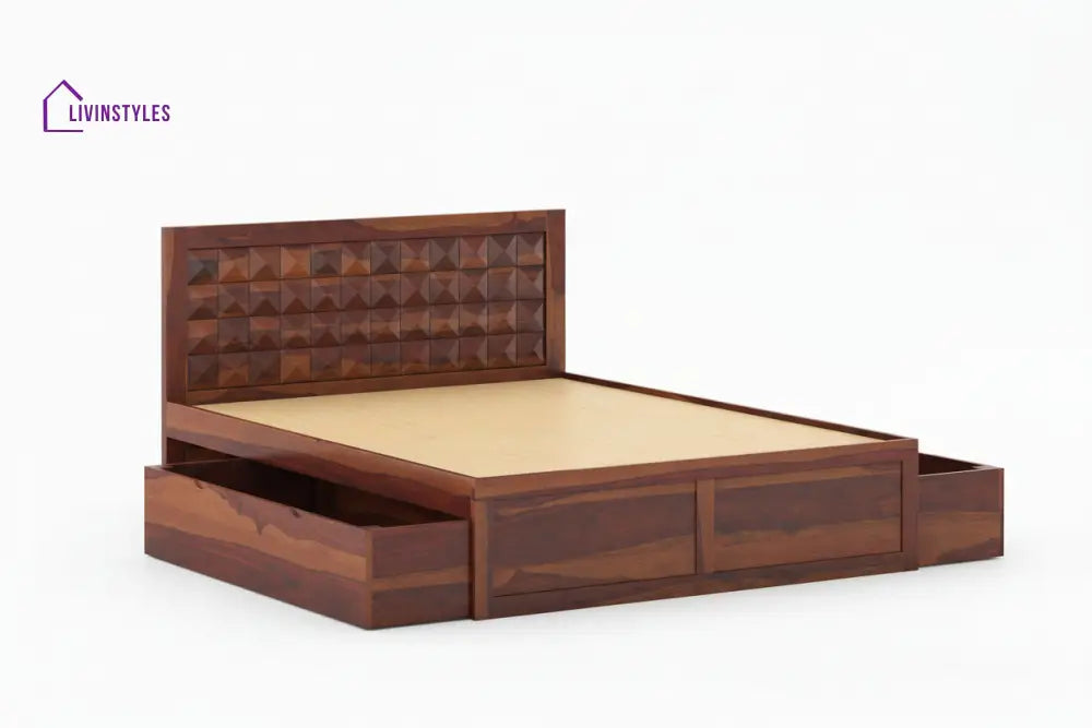 Mai Drawer Bed in Sheesham Wood - King Size