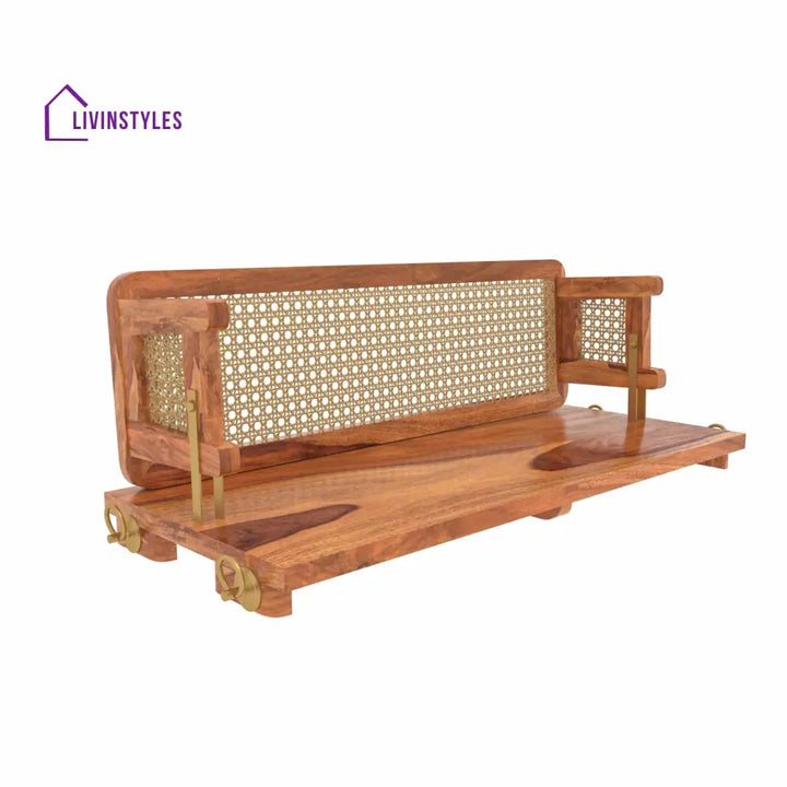 Maira Classic Reversible Cane Back Wooden Handmade Swing for Home Swing