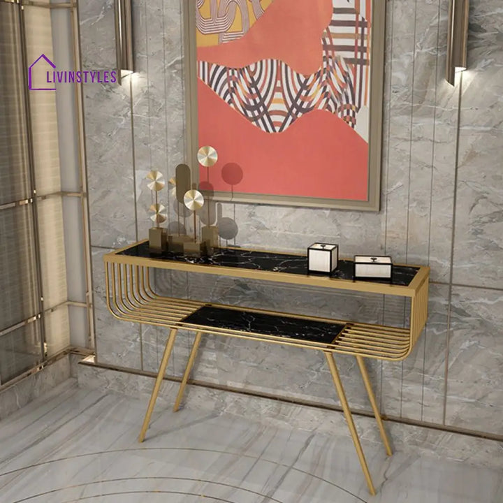 Mairav Stainless Steel Living Room Console Table