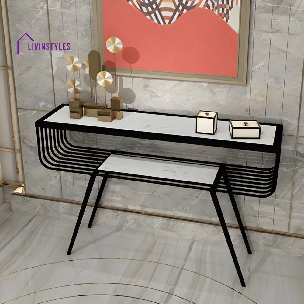 Mairav Stainless Steel Living Room Console Table