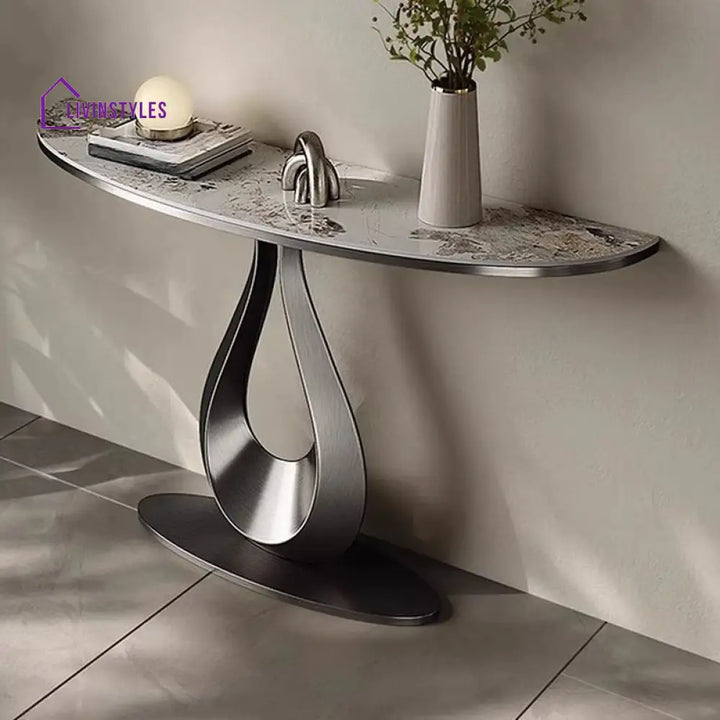 Mairav Stainless Steel Living Room Console Table