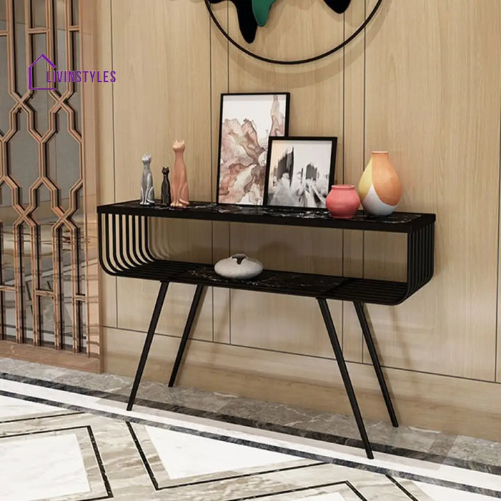 Mairav Stainless Steel Living Room Console Table