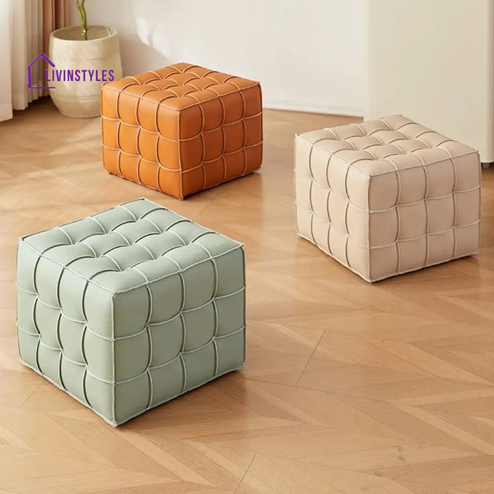 Maisha Living Room Ottoman | Faux Fabric