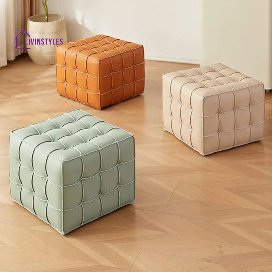 Maisha Living Room Ottoman | Faux Fabric