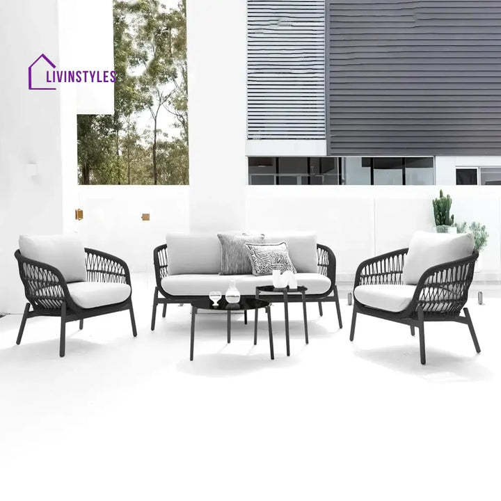 Maitreyi Outdoor 4 Seater Rope Conversation Sofa Set - Sofa Set