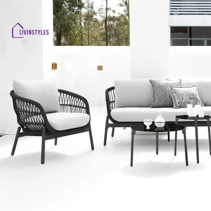 Maitreyi Outdoor 4 Seater Rope Conversation Sofa Set - Sofa Set