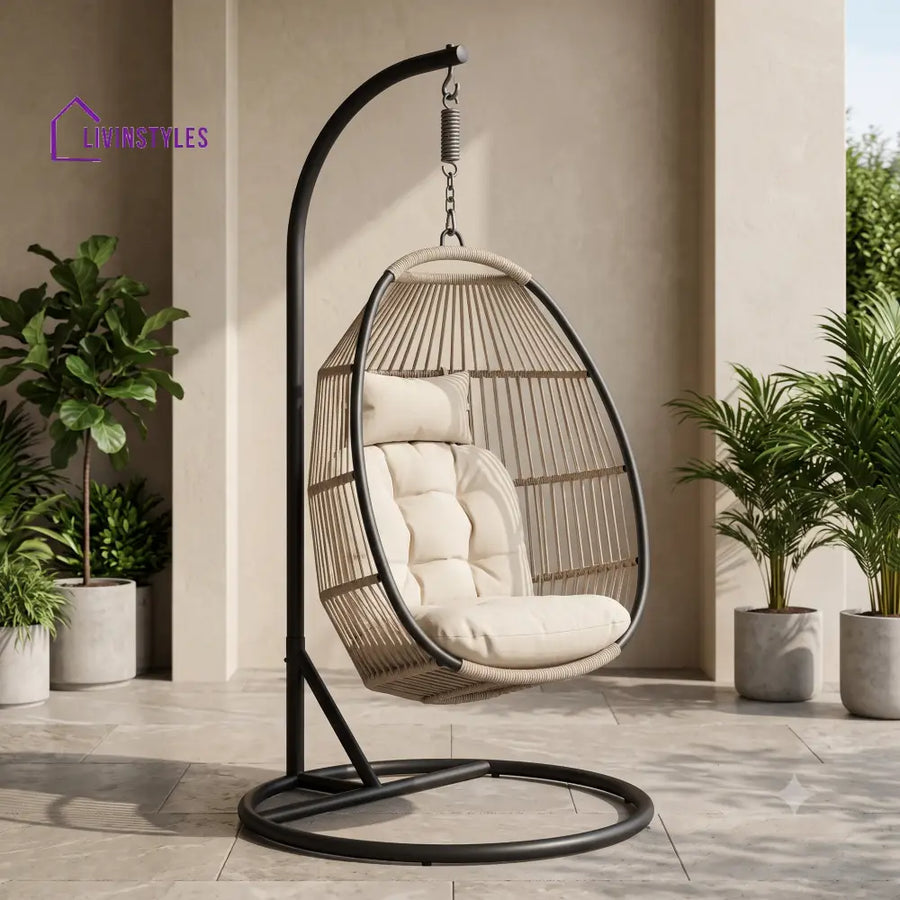 Maja Premium MS Frame with Powder Coated Outdoor Swing Chair with Stand