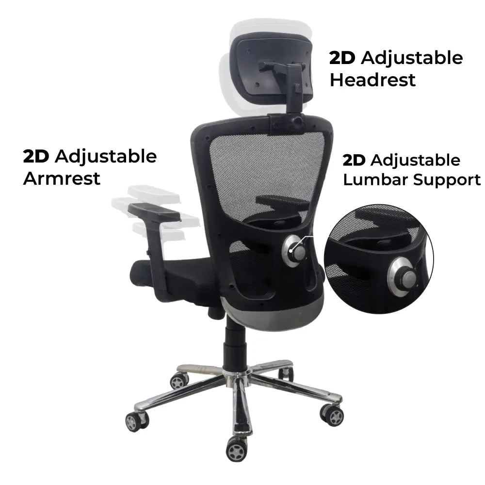 Majesty Black Jazz High Back Ergonomic Chair with Scorpio Base