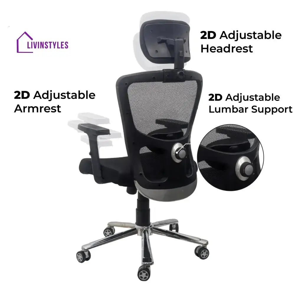 Majesty Black Jazz High Back Ergonomic Chair with Scorpio Base