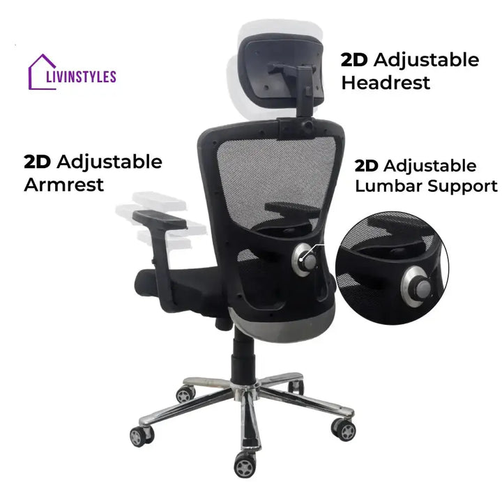 Majesty Black Jazz High Back Ergonomic Chair with Scorpio Base