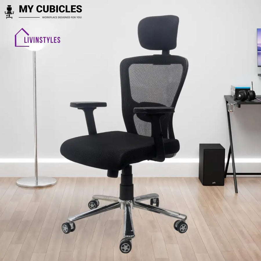 Majesty Black Jazz High Back Ergonomic Chair with Scorpio Base