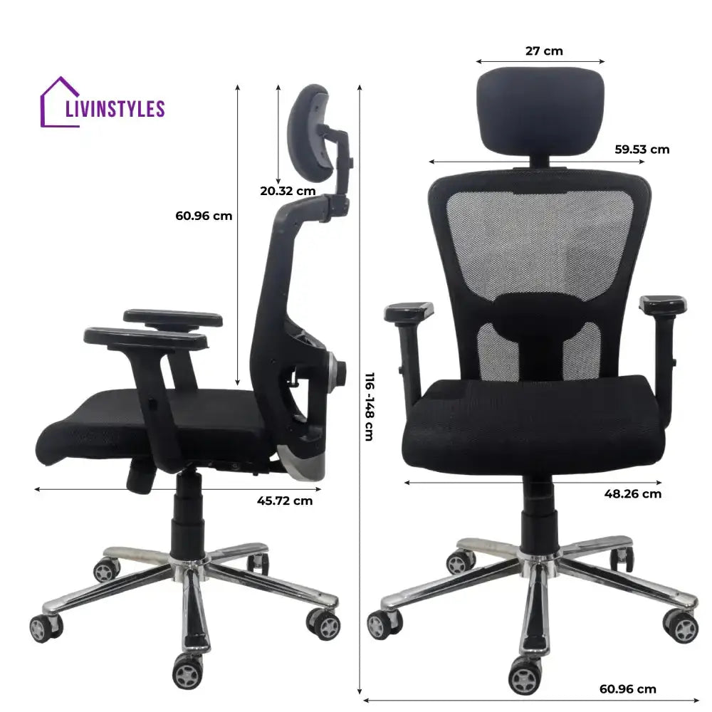 Majesty Black Jazz High Back Ergonomic Chair with Scorpio Base