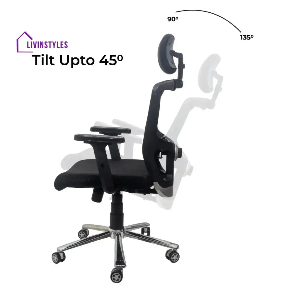 Majesty Black Jazz High Back Ergonomic Chair with Scorpio Base