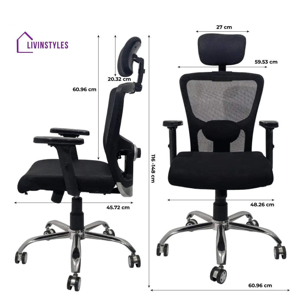 Majesty Black Jazz High Back Ergonomic Executive Office Chair | Spider Base