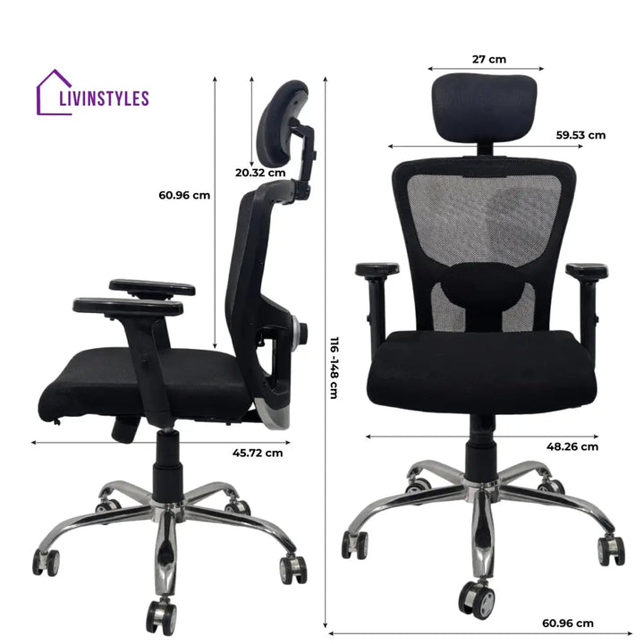Majesty Black Jazz High Back Ergonomic Executive Office Chair | Spider Base