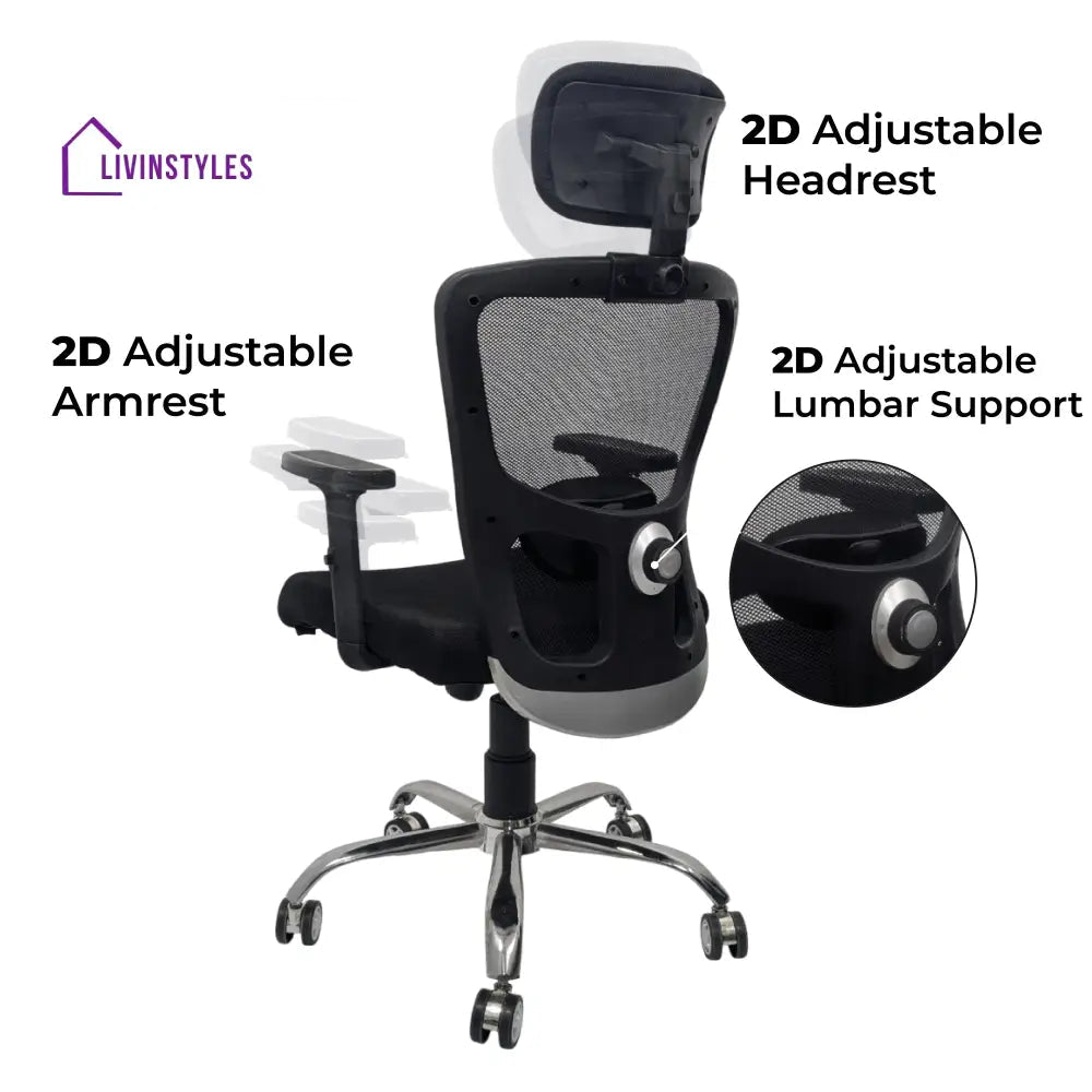 Majesty Black Jazz High Back Ergonomic Executive Office Chair | Spider Base