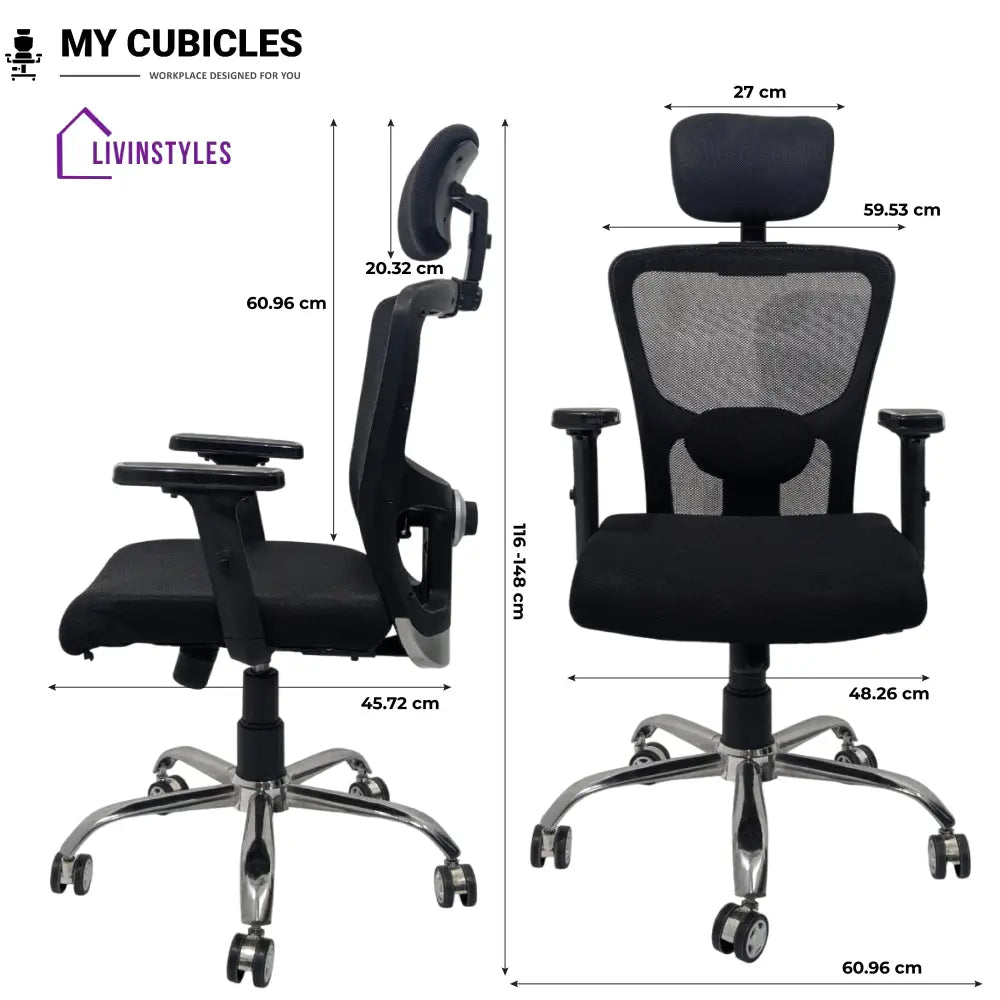 Majesty Black Jazz High Back Ergonomic Executive Office Chair | Spider Base