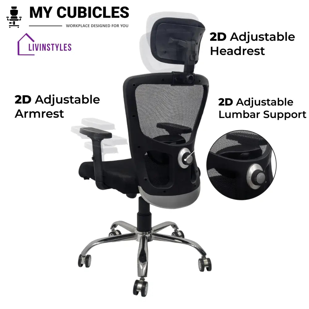 Majesty Black Jazz High Back Ergonomic Executive Office Chair | Spider Base