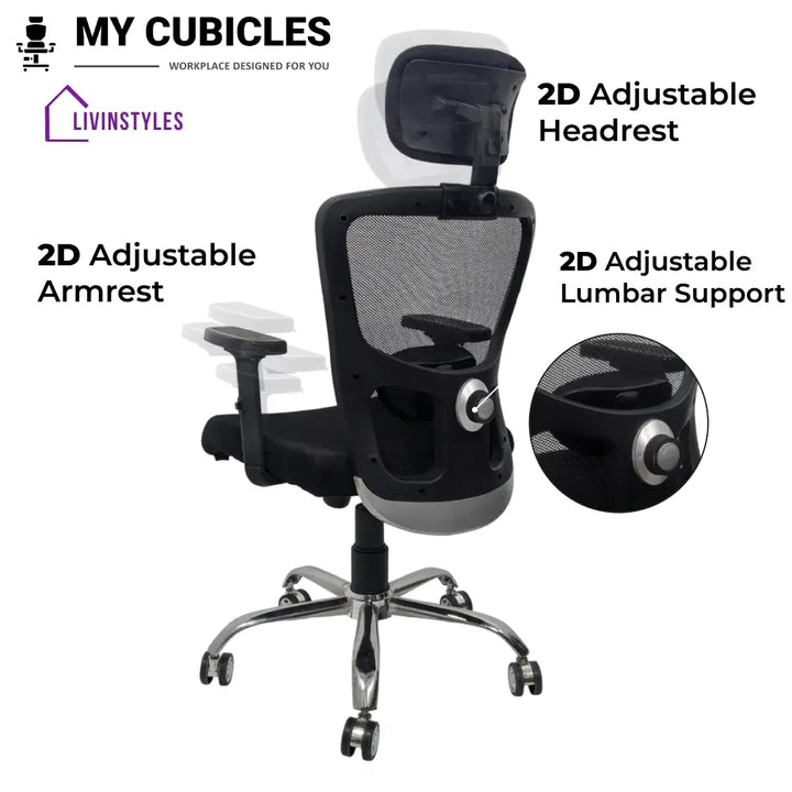 Majesty Black Jazz High Back Ergonomic Executive Office Chair | Spider Base