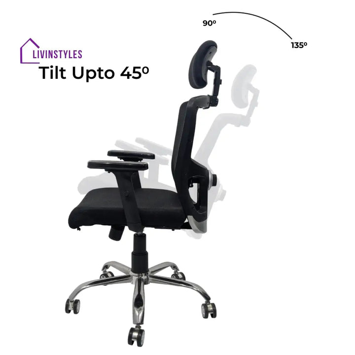Majesty Black Jazz High Back Ergonomic Executive Office Chair | Spider Base